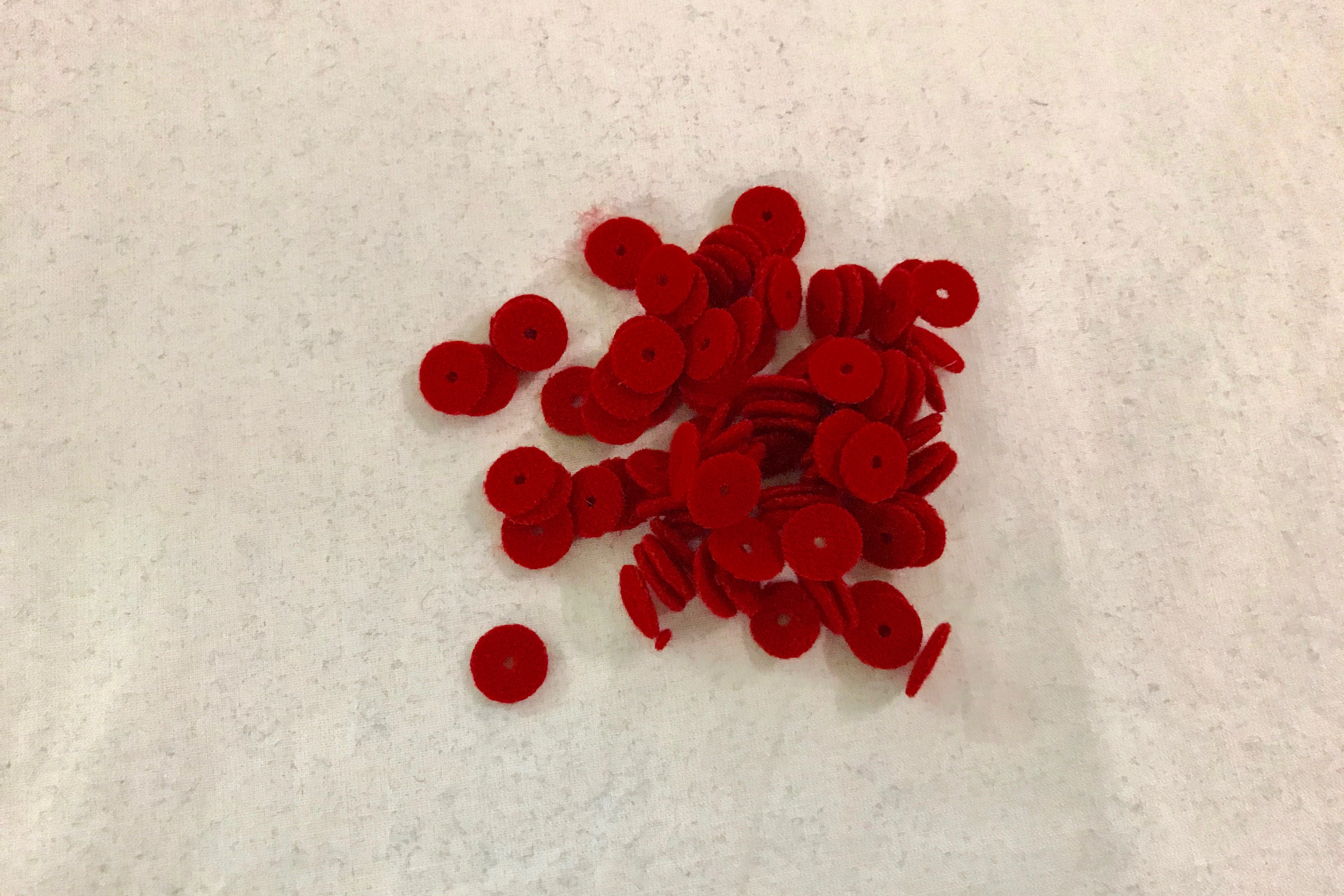 Taffijn Viltrondels voor snaarhaken vilt Rood Taffijn Viltrondels voor snaarhaken vilt Rood